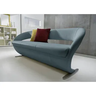 K+W Komfort & Wohnen Polsterbank »Wave« in geschwungener Optik mit Metallkufe, blau