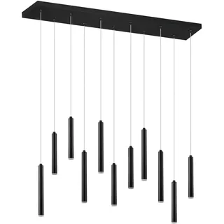 Trio Tubular 11-flg. 150 cm rechteckig schwarz matt
