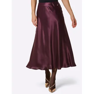 Webrock CREATION L PREMIUM, Damen, Gr. 20, burgund, 70% Viskose, 30% Seide, unifarben, lang, Röcke Webrock