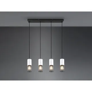 4-flammige Balkenpendelleuchte mit Drahtgeflecht - Schwarz