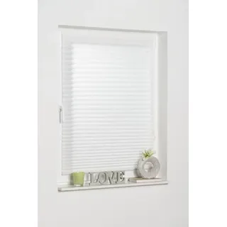 K-HOME Plissee »COMO« Lichtschutz freihängend, weiß