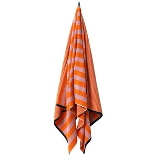 herzbach home Good Vibes Badetuch 80 x 180 cm orange/pink