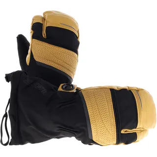 Lenz Heat Glove 8.0 Finger Cap Lobster Skihandschuhe braun|gelb M