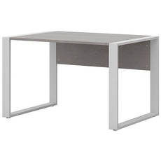 Bild von röhr Schreibtisch beton rechteckig, Kufen-Gestell weiß 120,0 x 80,0 cm