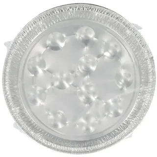 Fackelmann 2433350 Schneckenteller, Aluminium, silberfarben, 17,5 x 17,5 x 2,2 cm, 10 Stück