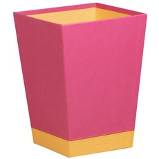 Rhodia 318922C Papierkorb (24 x 24 x 32 cm, praktisch und strapazierfähig, Kunstleder, elegant, ideal für Ihr Büro) 1 Stück, himbeer