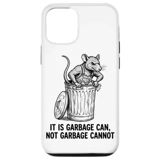 Hülle für iPhone 12/12 Pro Lustiger Retro-Abfalleimer für Ratten, kein Müll, kein Straßenüberlebender
