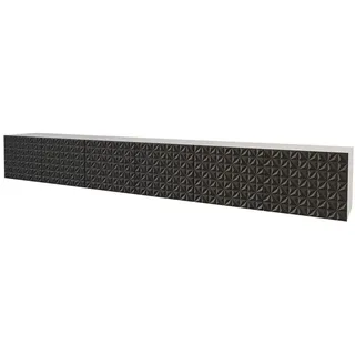 altdecor Vira-W Lowboard 300x40x40 cm Weiß/Schwarz Holz