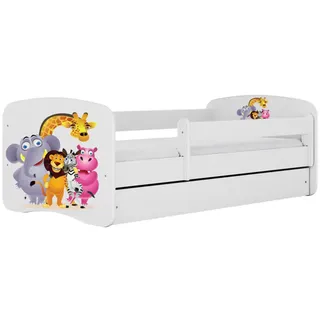 Raumhirsch Furniture Kinderbett Zoo mit Schublade 140/70 80/61/144 , Weiß , Holzwerkstoff , 80x140 cm , FSC 100% , Babymöbel & Kindermöbel, Kinderzimmer & Jugendzimmer, Kinderbetten