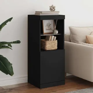 vidaXL Sideboard mit LED-Leuchten Schwarz 41x37x100 cm - Schwarz
