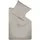 Mako-Satin Grau 240 x 220 cm + 3 x 80 x 80 cm