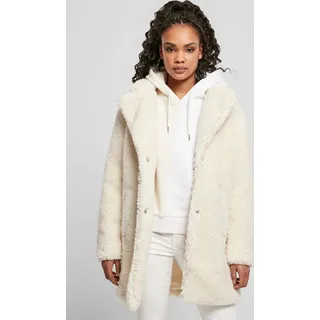 URBAN CLASSICS Ladies Oversized Sherpa Coat Jacke, whitesand