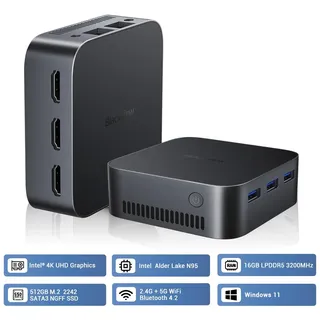 Blackview Mini-PC MP80 2023 16 GB RAM 512 GB SSD Windows 11 Pro