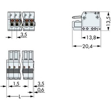 Bild von 2734-110 Anschlussblock 10P Grau