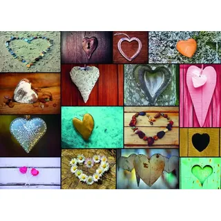 Grafika Puzzle Collage Coeurs - 500 Teile Herz Motiv