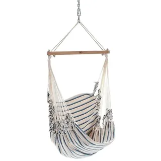 Chico Hängesessel Baumwolle weiß-blau Hängestuhl - Blau