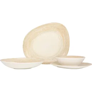 Bonna Geschirrset - Patera - 24 teilig - 6 Personen - Porzellan - Braun