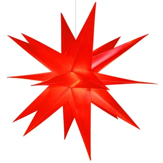 Qijieda 3D Weihnachtsstern Beleuchtet Außen Batterie mit Timer - 58cm led Weihnachtsstern für Fenster, Adventsstern Stern Zum Dekorieren von Innenhof, Balkon Und Garten