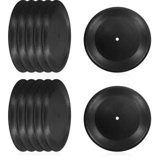 PATIKIL 12 Stück Leer Vinyl Schallplatten 12 Zoll CD Gefälschte Vinyl Schallplatten für Wand ästhetisches Dekor für Zimmer Rock Party DIY Dekoration Schwarz