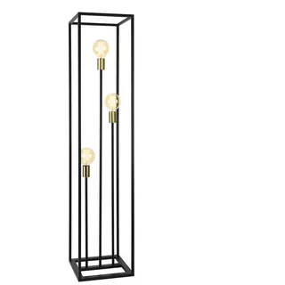 lux.pro Stehleuchte Groningen , Schwarz , Metall , E27 , 30x140x30 cm , Lampen & Leuchten, Innenbeleuchtung, Stehlampen