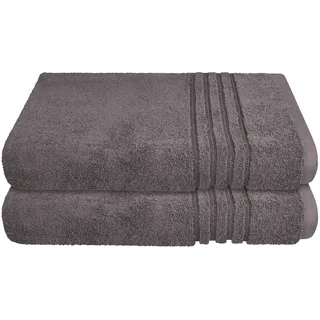 SCHIESSER Milano Duschtuch 2 x 70 x 140 cm anthrazit 