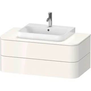 Duravit Happy D.2 Plus Konsolenwaschtischunterbau wandhängend, 1000x550 mm, 2 Schubkästen, für Aufsatzbecken, HP497102222, Farbe: Weiß Hochglanz Dekor