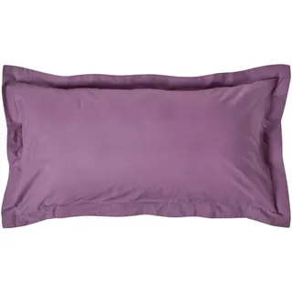 Homescapes Kissenbezug Perkal mit Stehsaum, Fadendichte 200 , Lila , Textil , Rechteckig , 50x90 cm , Oeko-Tex® , Heimtextilien, Bettwäsche & Leintücher, Bettwäsche