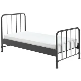 MID.YOU Kinder-/Juniorbett Bronxx ca. 90x200 cm Schwarz Matt