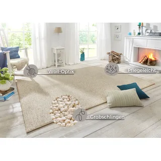 HANSE HOME BT Carpet Wolly Woll-Optik Creme, 200x300 cm