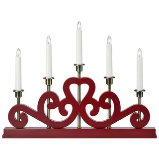 Markslöjd Weihnachtspyramide , Rot , Holz, Metall , 47x35.5x4.5 cm , zum Stellen , Dekoration, Weihnachtsdekoration, Weihnachtsbeleuchtung