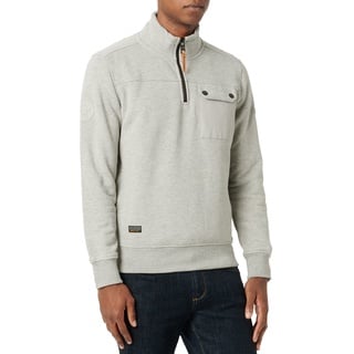 camel active Herren 409420/8W14 Pullover, Stone Gray, XL