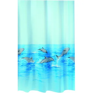 Spirella NEMO Acqua 240X180 | Wasserdicht, Antibakteriell, inkl. 12 Ringen, für Dusche und Badewanne