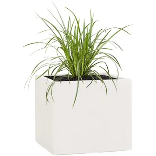 Pflanzwerk® Pflanzkübel Cube Sand 38x44x44cm *Frostbeständiger Blumenkübel* *UV-Schutz* *Qualitätsware*