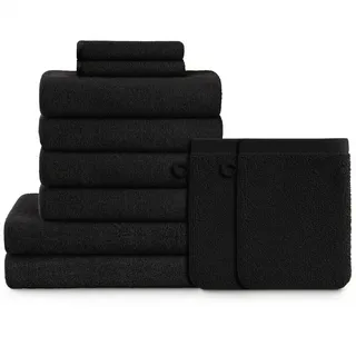 Blumtal Handtuchset 10-tlg. schwarz