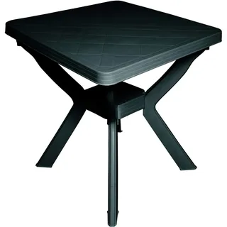 Dmora - Quadratischer Gartentisch, Made in Italy, 70x70x72 cm, Farbe Grün