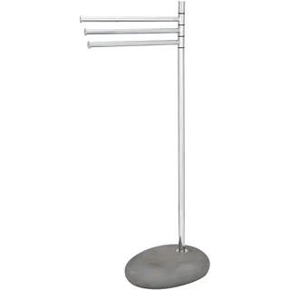 Wenko Pebble Handtuchständer 3-armig Grau/Silber