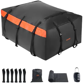 Vevor Autodachgepäckträgertasche 23 Kubikfuß wasserdicht 840D PVC Schwarz