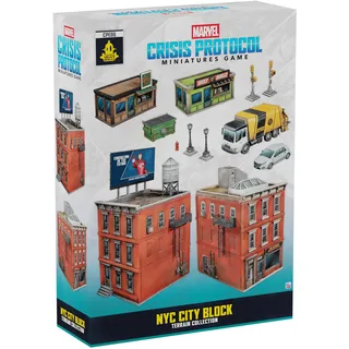 Asmodee Asmodee, Marvel: Crisis Protocol – NYC City Block, Terrain Collection, Atomic Mass Games, Tabletop, 2 Players, from Age 14+, 90-120 Minutes, English, French and Spanish