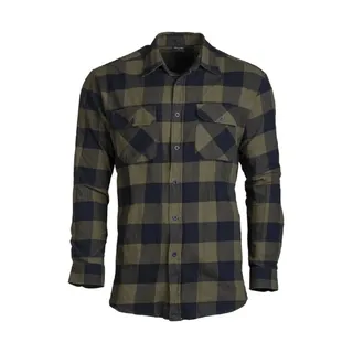 Mil-Tec Holzfällerhemd kariert Schwarz/Oliv XL
