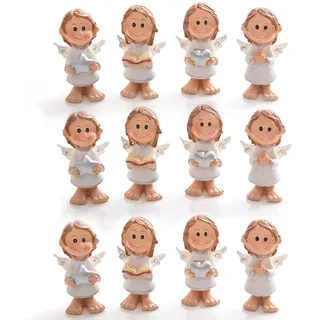 Logbuch-Verlag 12 kleine Mini Schutzengel Engel Figuren Kommunion 4,5 cm Geschenk Geburtstag Gastgeschenk