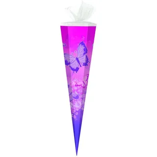 10x Schultüte Geschenktüte Schulanfangstüte eckig 85 cm mit Tüllverschluss tüte