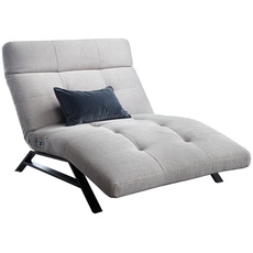Pure Home Comfort RELAXLIEGE Hellgrau - 120x46x158 cm