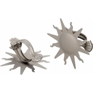 Dekoklammer für Raffhalter GOOD LIFE "Sonne" Gr. 1, silberfarben, B:8cm H:8cm, Metall, Raffhalter, Dekoklammer für Raffhalter, für Stoffe und Vorhänge