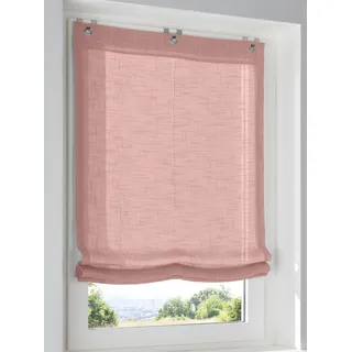 Raffrollo HEINE HOME Gr. 5, rosa (rose), B:120cm H:130cm, Raffrollos, Raffrollo