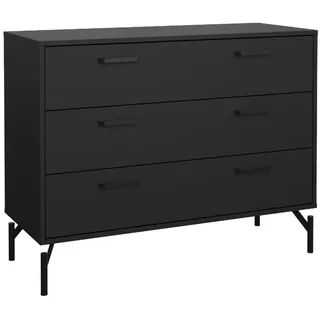 Best Price Sideboard Schwarz, - 98.7x76.6x39.8 cm