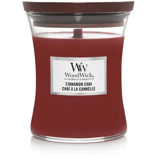 Woodwick Cinnamon Chai Duftkerze 275 g rot