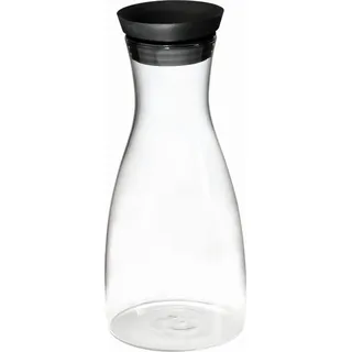 APS Glas-Karaffe, Ø 9,5 cm, H: 29 cm, mit Edelstahl- / Silikondecke, 1 Liter
