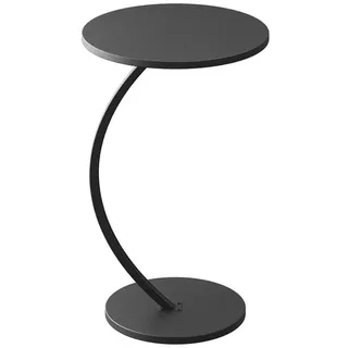 Vicco Beistelltisch Alvio Schwarz 40 x 60 cm , Holzwerkstoff , Rund , 40x60x40 cm , Wohnzimmer, Wohnzimmertische, Beistelltische