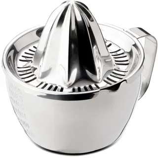 WEIS Zitruspresse Zitronenpresse mit tiefer Auffangschale 300 ml Edelstahl