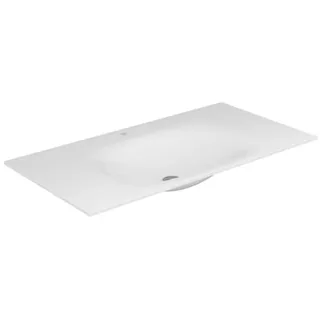 KEUCO EDITION 11 Einbauwaschtisch aus Varicor, 1400x17x535mm, mit 1 Hahnloch, weiß, 31270701401